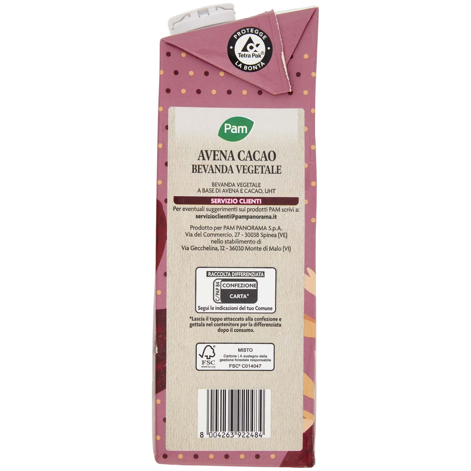 PAM Avena e Cacao Bevanda Vegetale 1 L – immagine 6