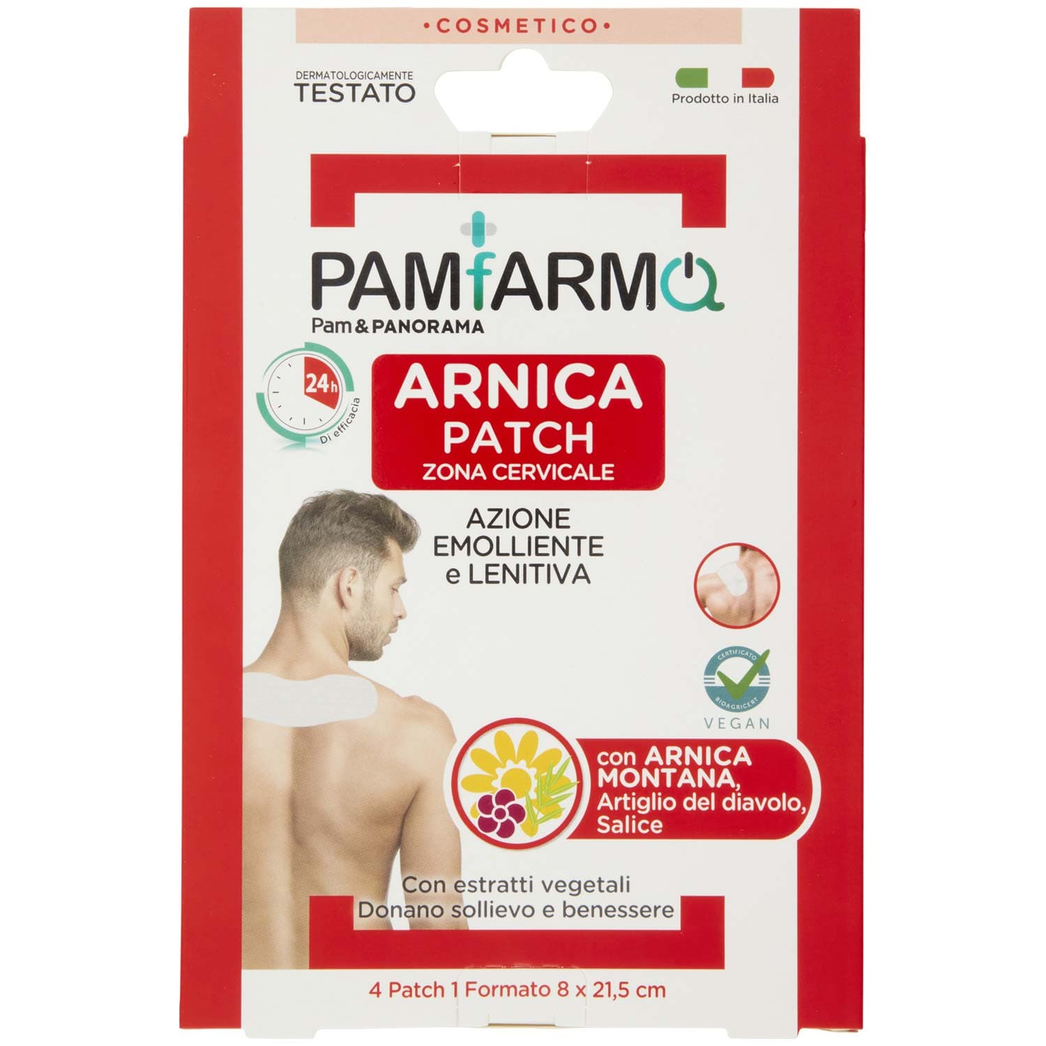 Arnica Patch Zona Cervicale Azione Emolliente e Lenitiva 8 x 21,5 cm 4 pz – immagine 3