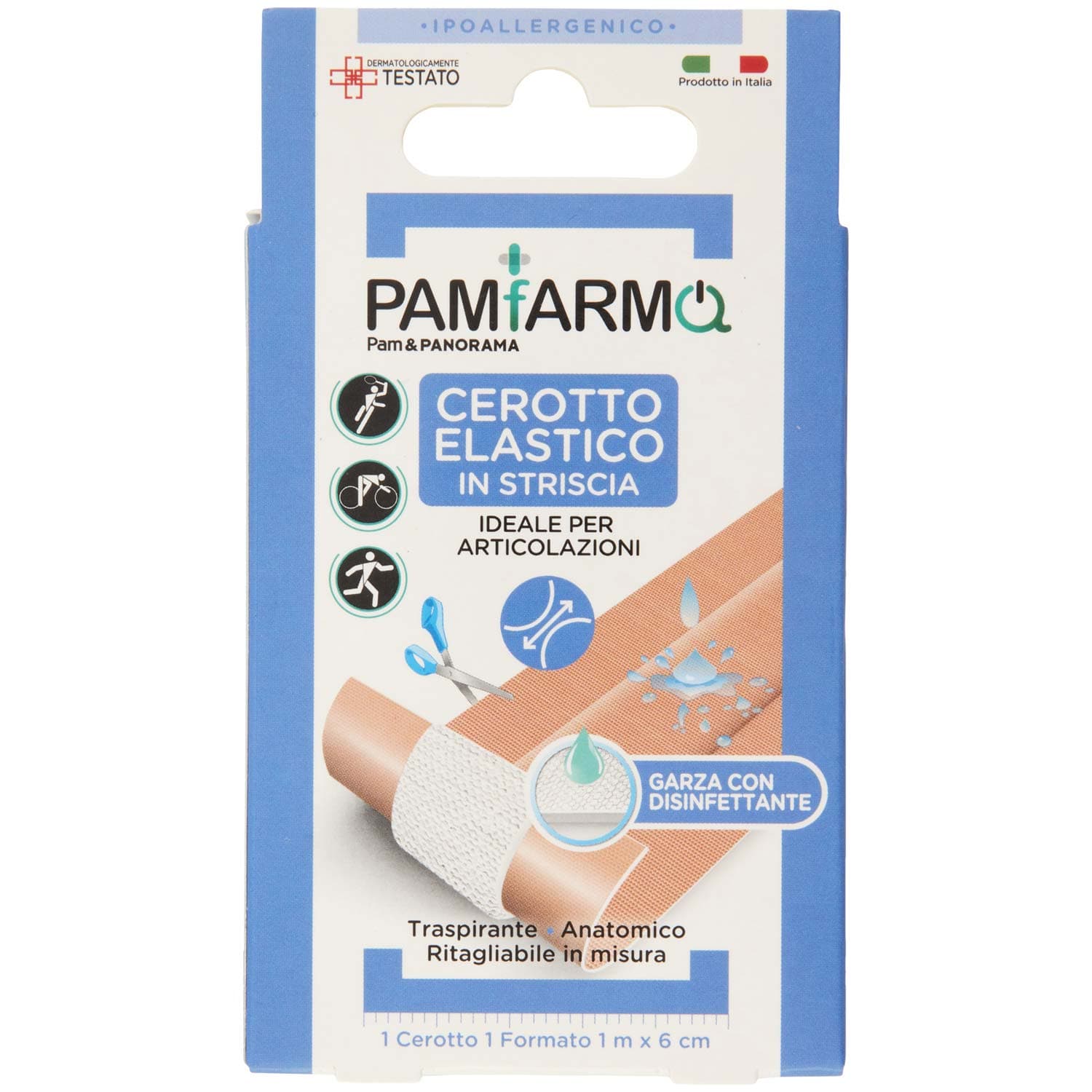 PAM PANORAMA Cerotto Elastico in striscia 1 Formato 1 m x 6 cm 1 pz – immagine 3
