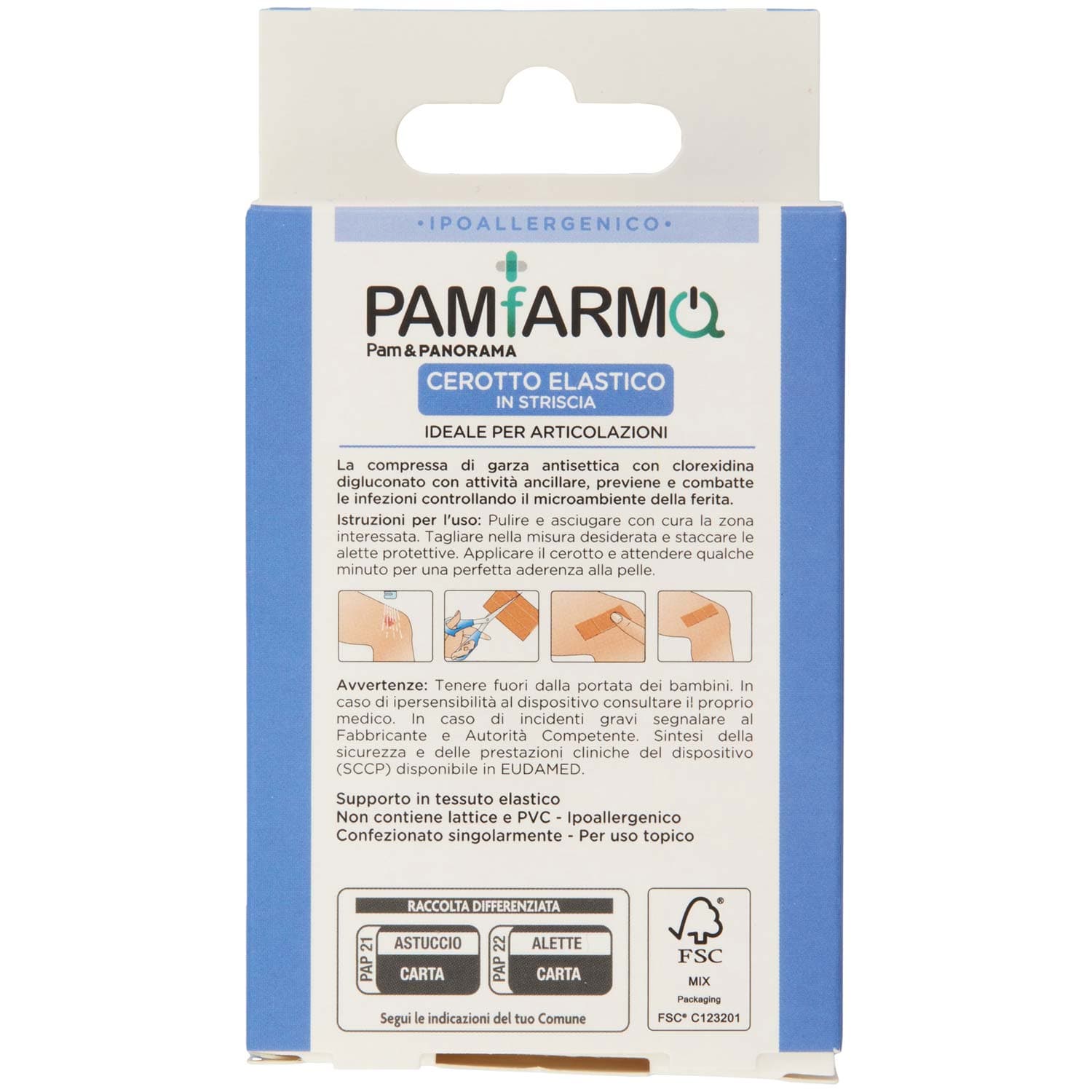 PAM PANORAMA Cerotto Elastico in striscia 1 Formato 1 m x 6 cm 1 pz – immagine 5