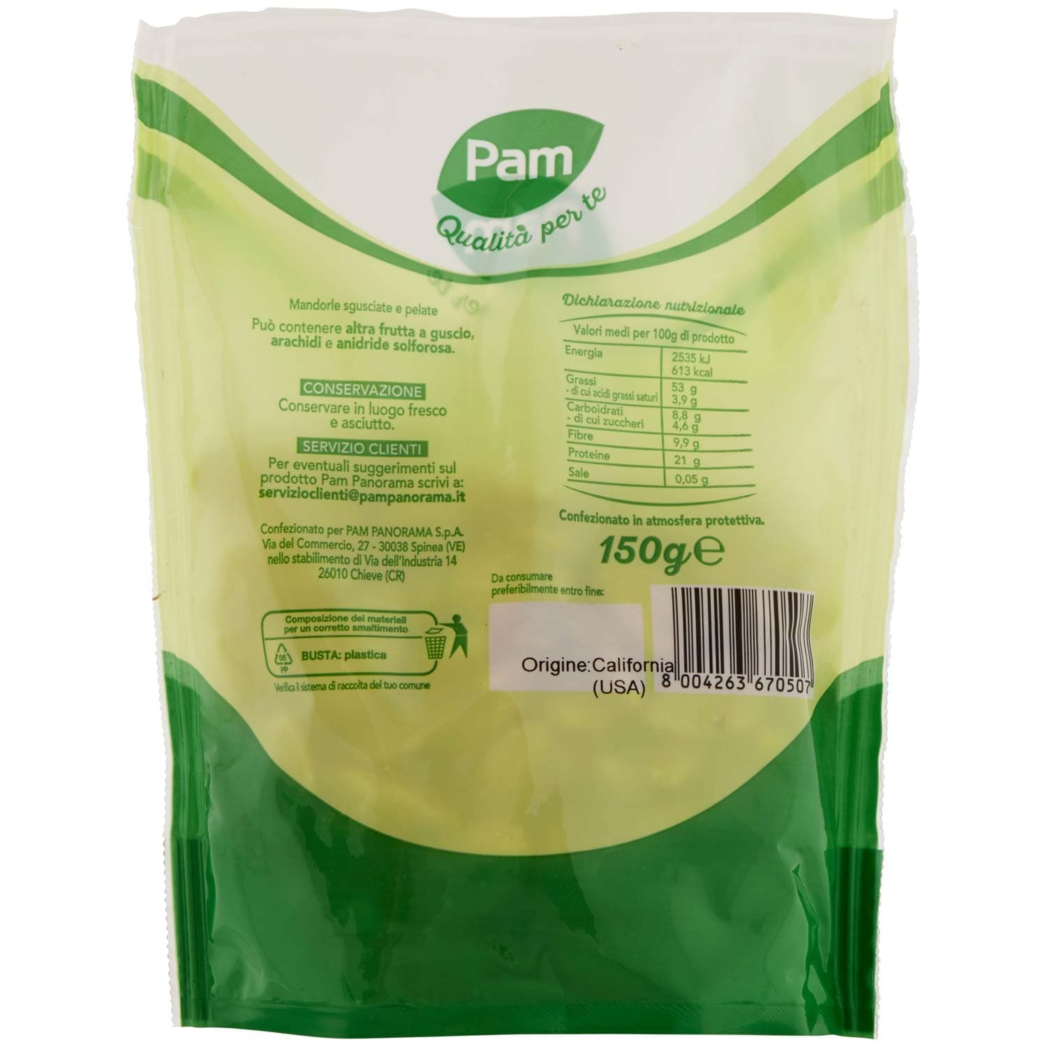 PAM Qualità per te Mandorle Pelate 150 g – immagine 5