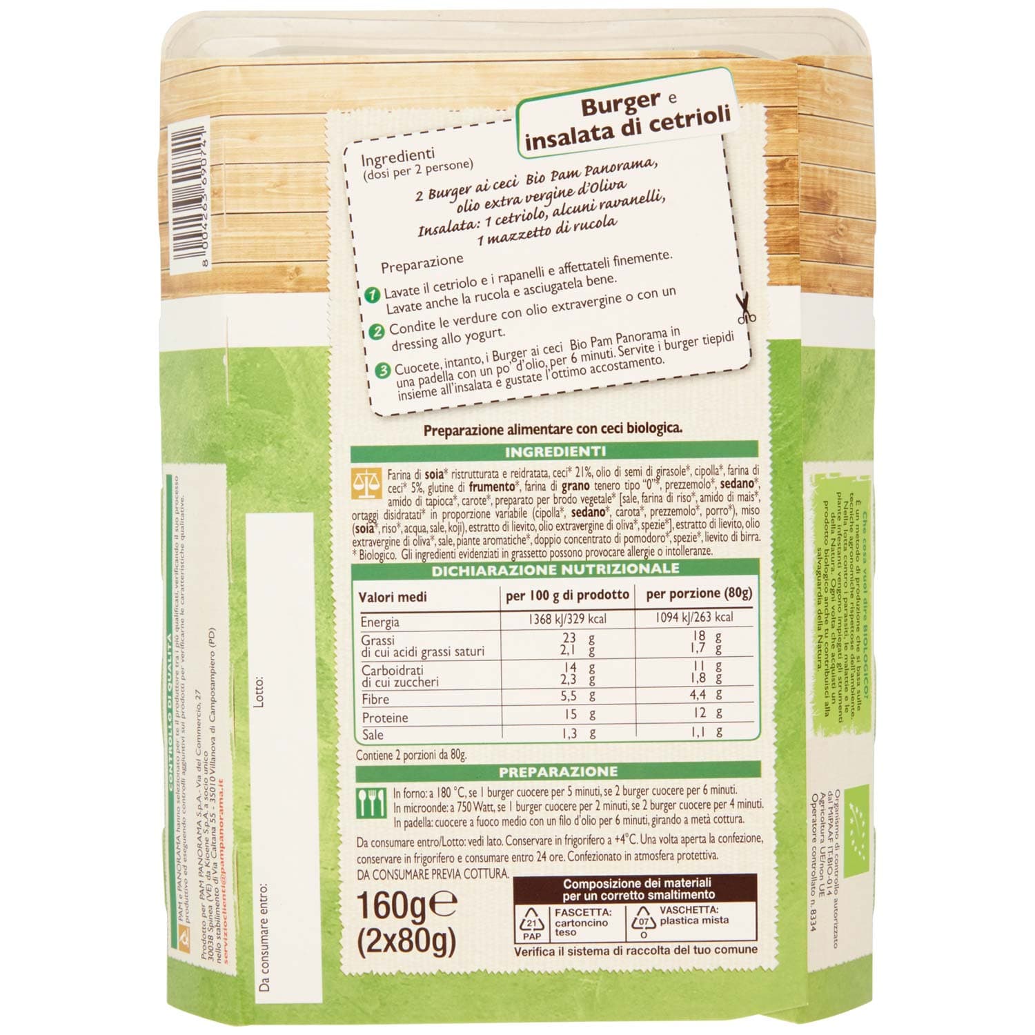 BIO Burger ai ceci Biologico 2 x 80 g – immagine 5