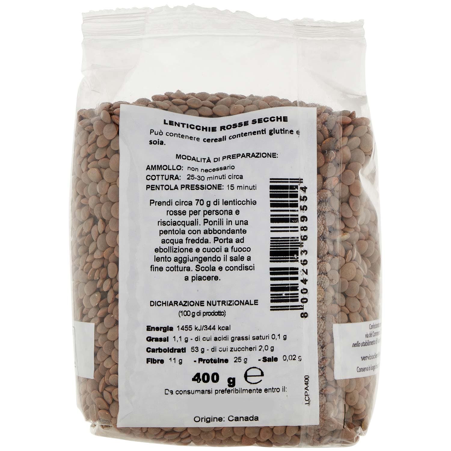 PAM Qualità per te Lenticchie Rosse 400 g – immagine 5