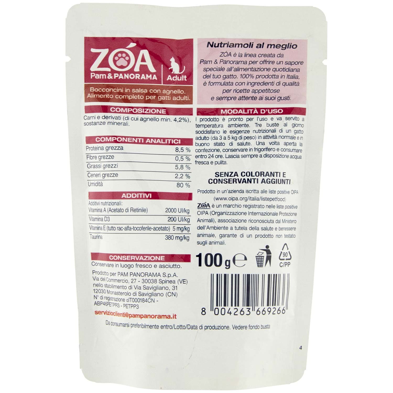 ZOA Adult Bocconcini in Salsa con Agnello 100 g – immagine 5