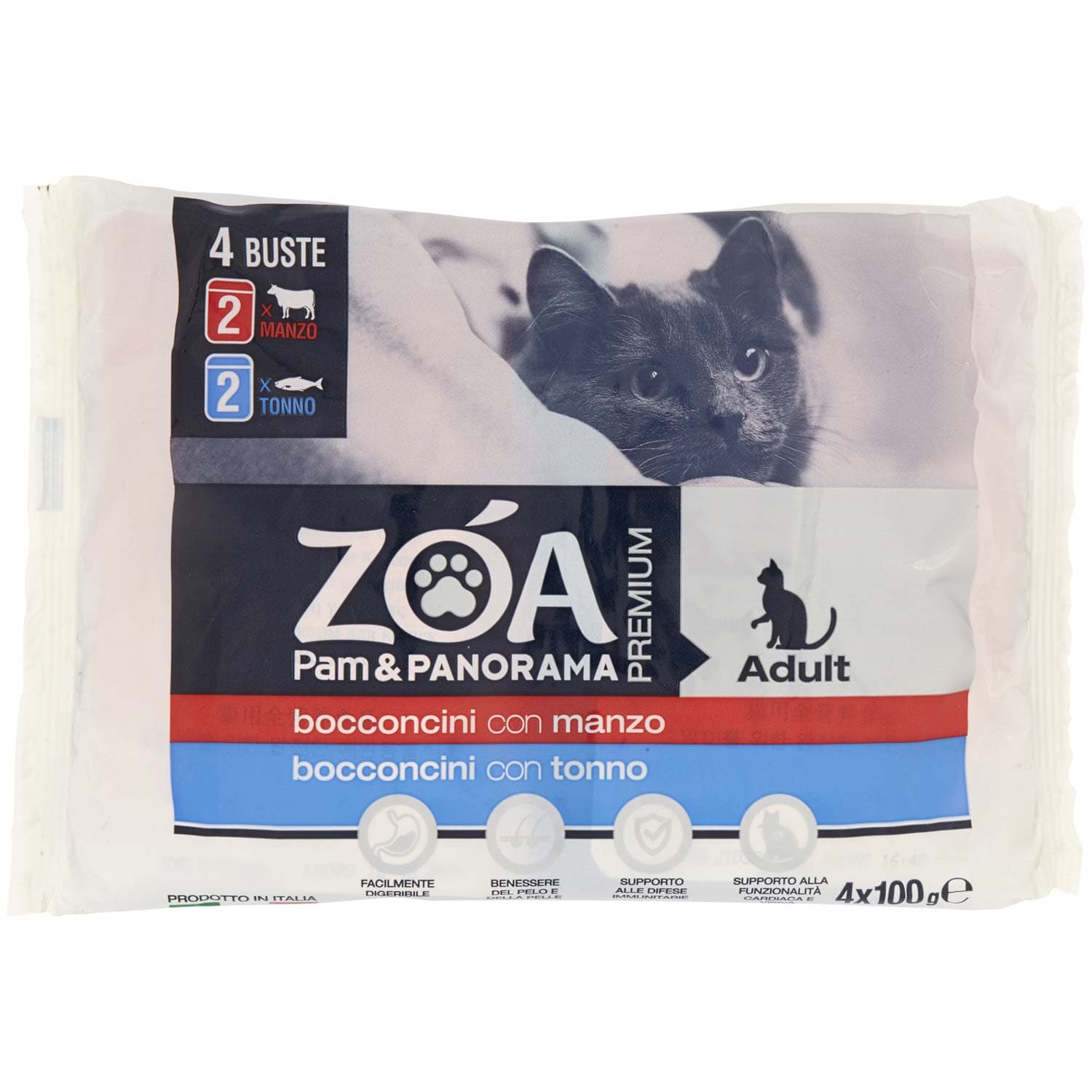 ZOA PREMIUM Adult bocconcini 2 con manzo 2 con tonno 4 x 100 g – immagine 3