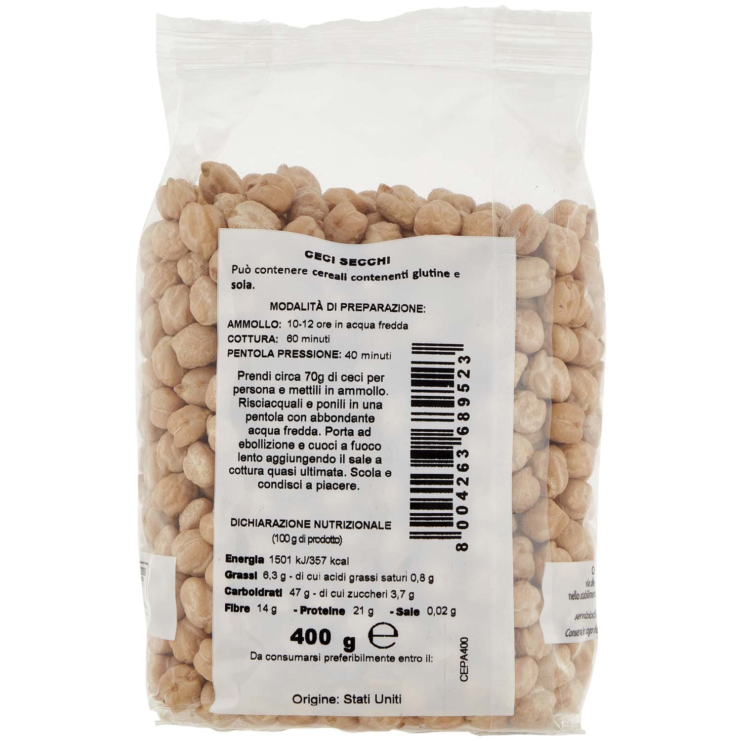 PAM Qualità per te Ceci 400 g – immagine 5