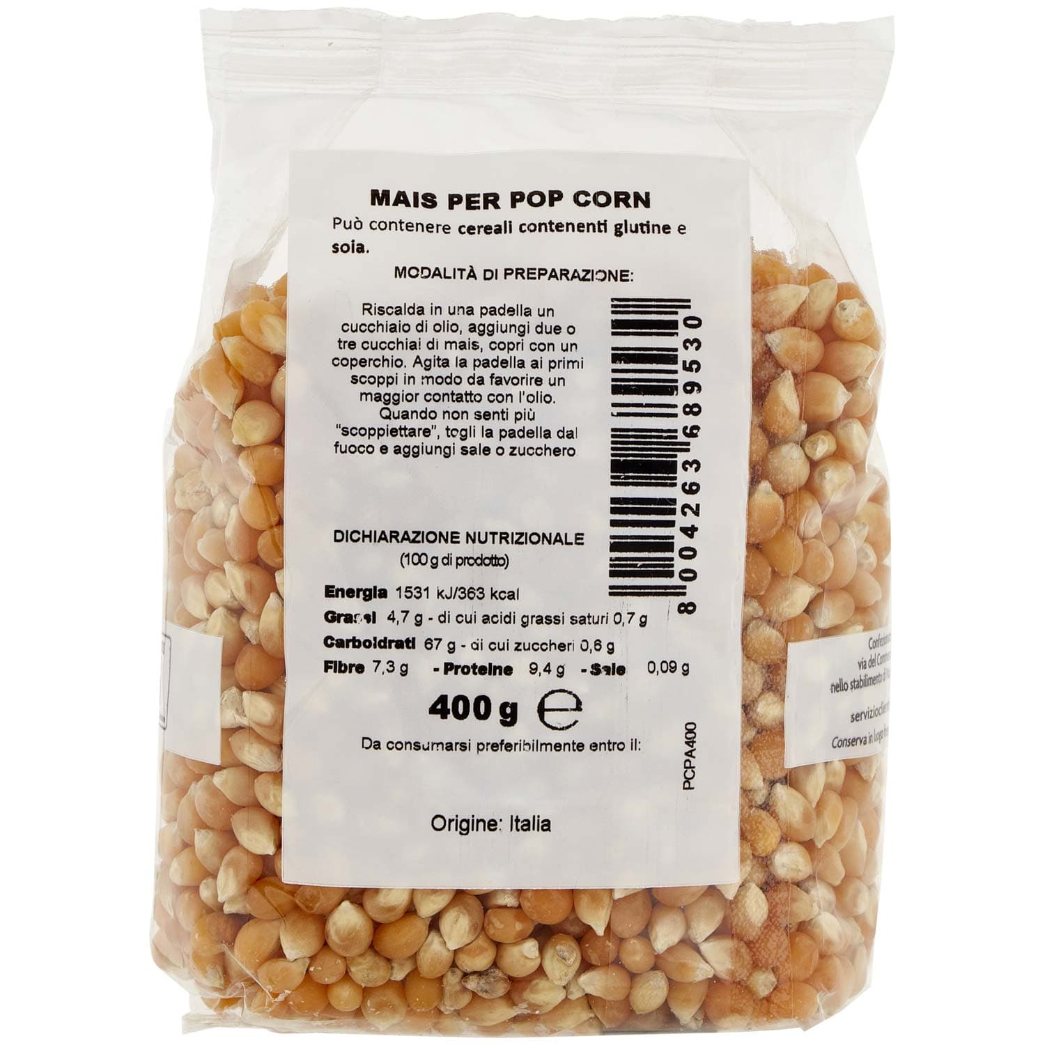 PAM Qualità per te Mais Pop Corn 400 g – immagine 5
