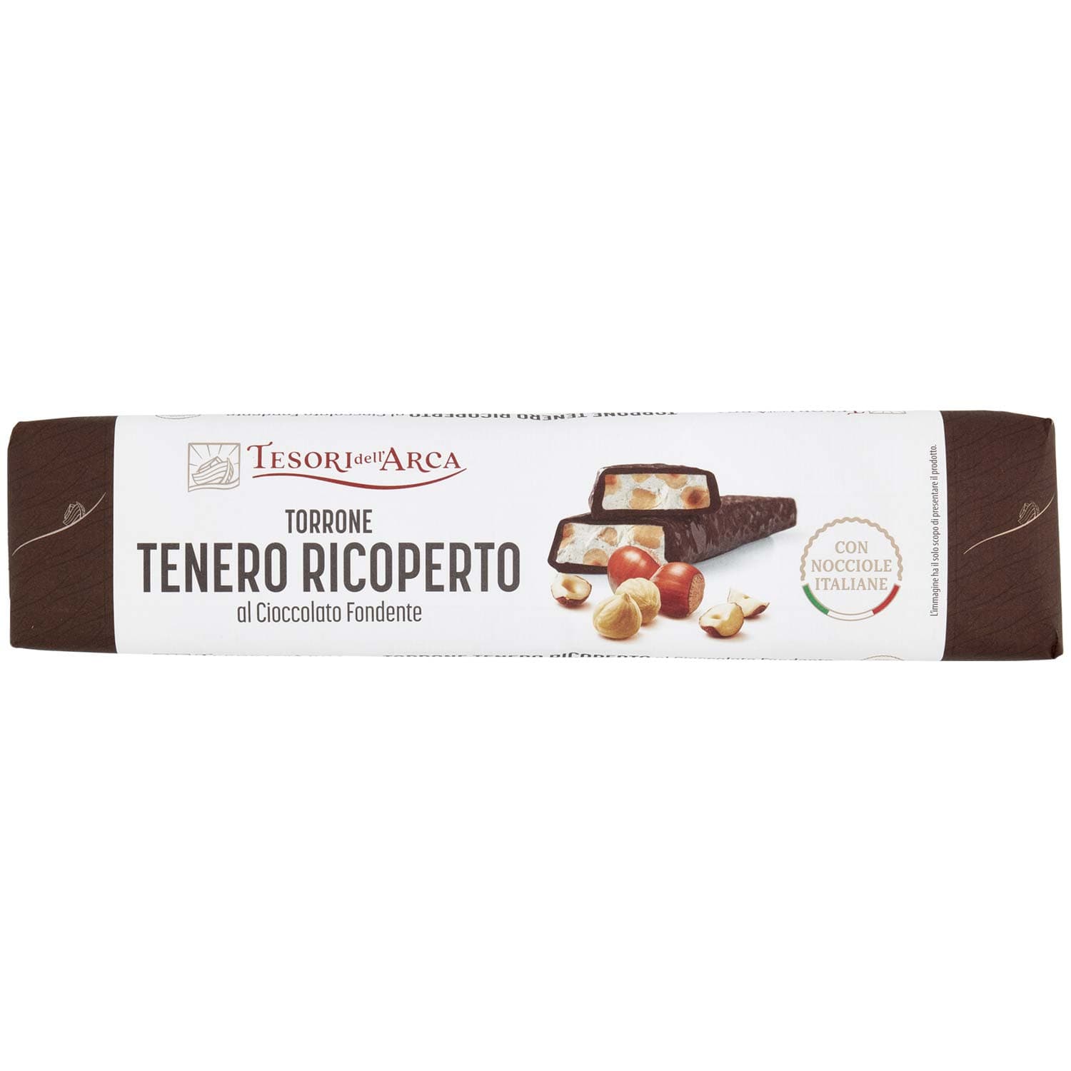 TESORI DELL'ARCA Torrone Tenero Ricoperto al Cioccolato Fondente 200 g – immagine 3