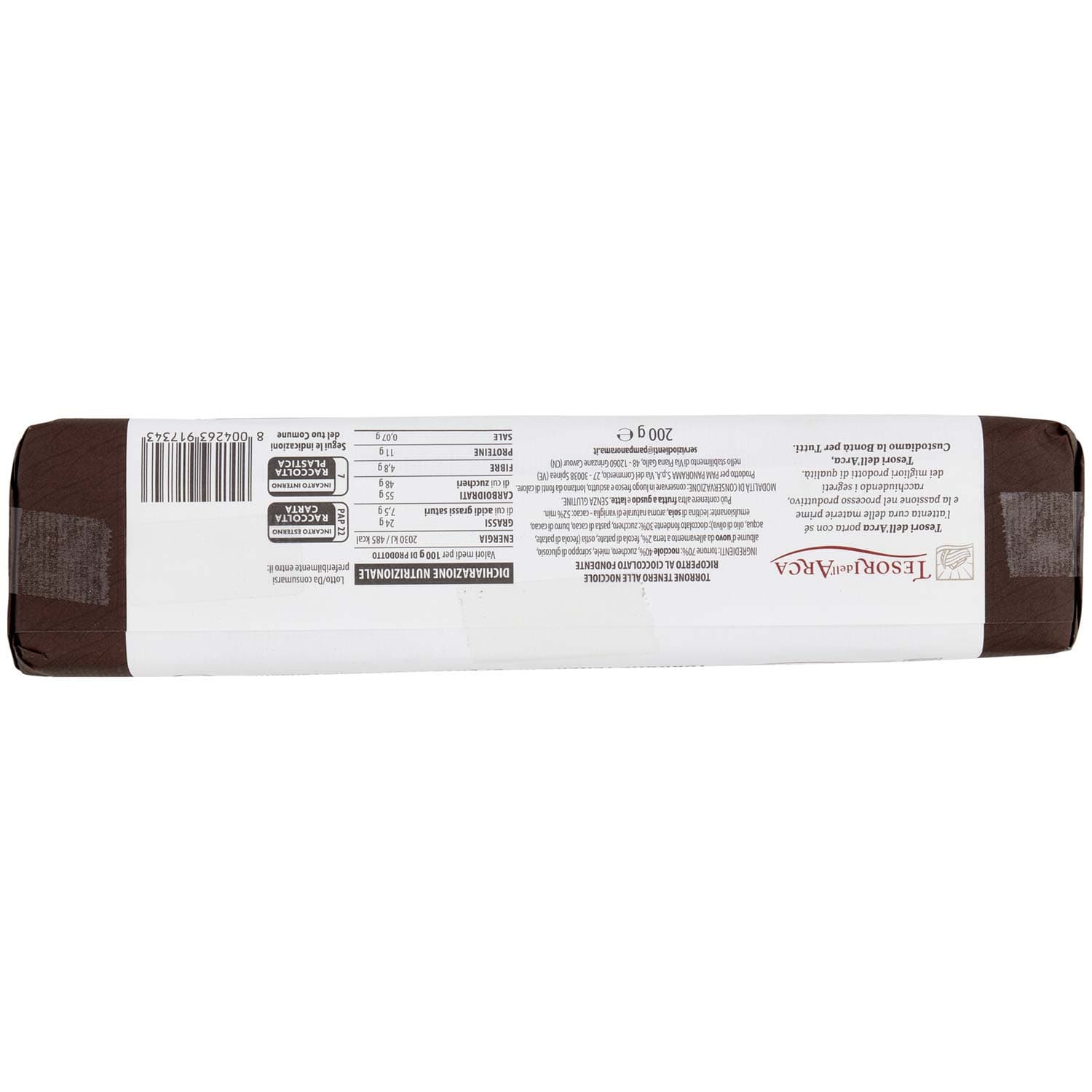 TESORI DELL'ARCA Torrone Tenero Ricoperto al Cioccolato Fondente 200 g – immagine 5