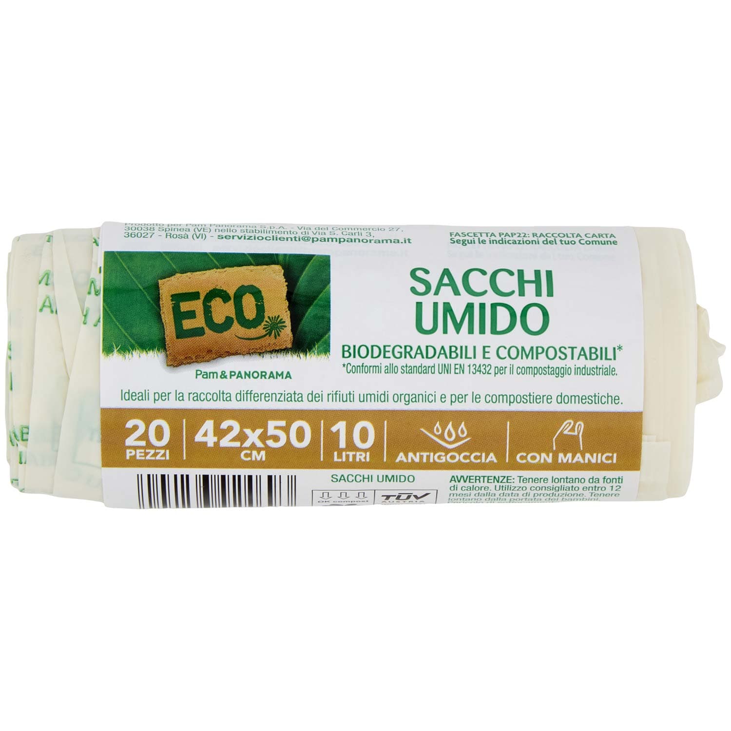 Sacco immondizia per umido 10lt 42x50 20 pezzi – immagine 3