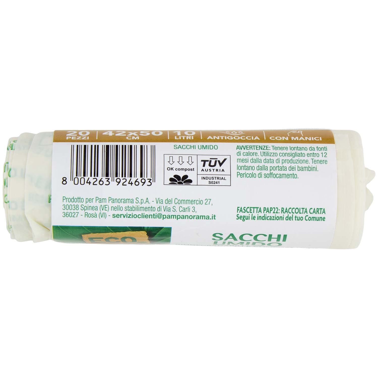 Sacco immondizia per umido 10lt 42x50 20 pezzi – immagine 8