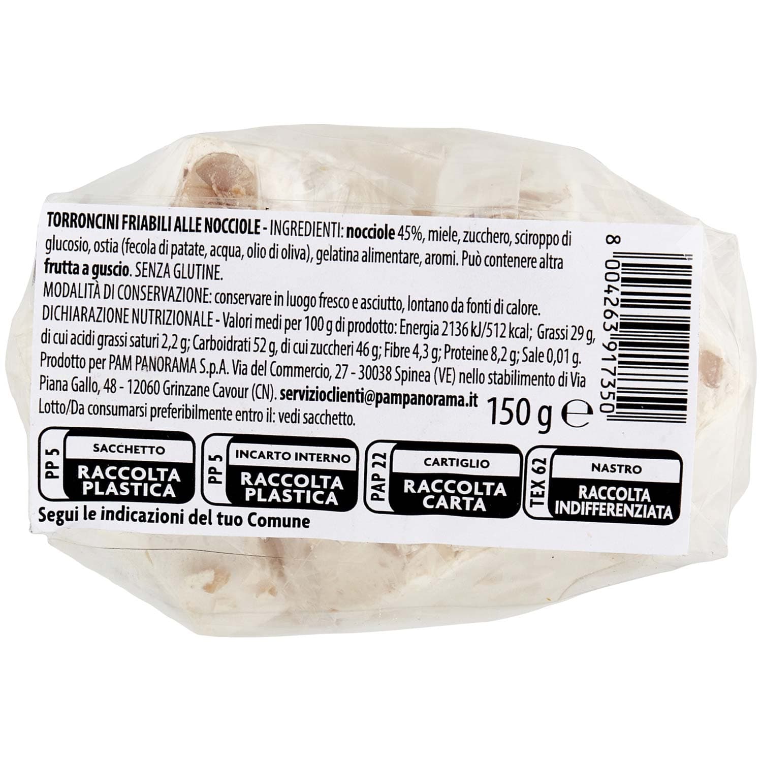 TESORI DELL'ARCA Torroncini Friabili alle Nocciole 150 g – immagine 8