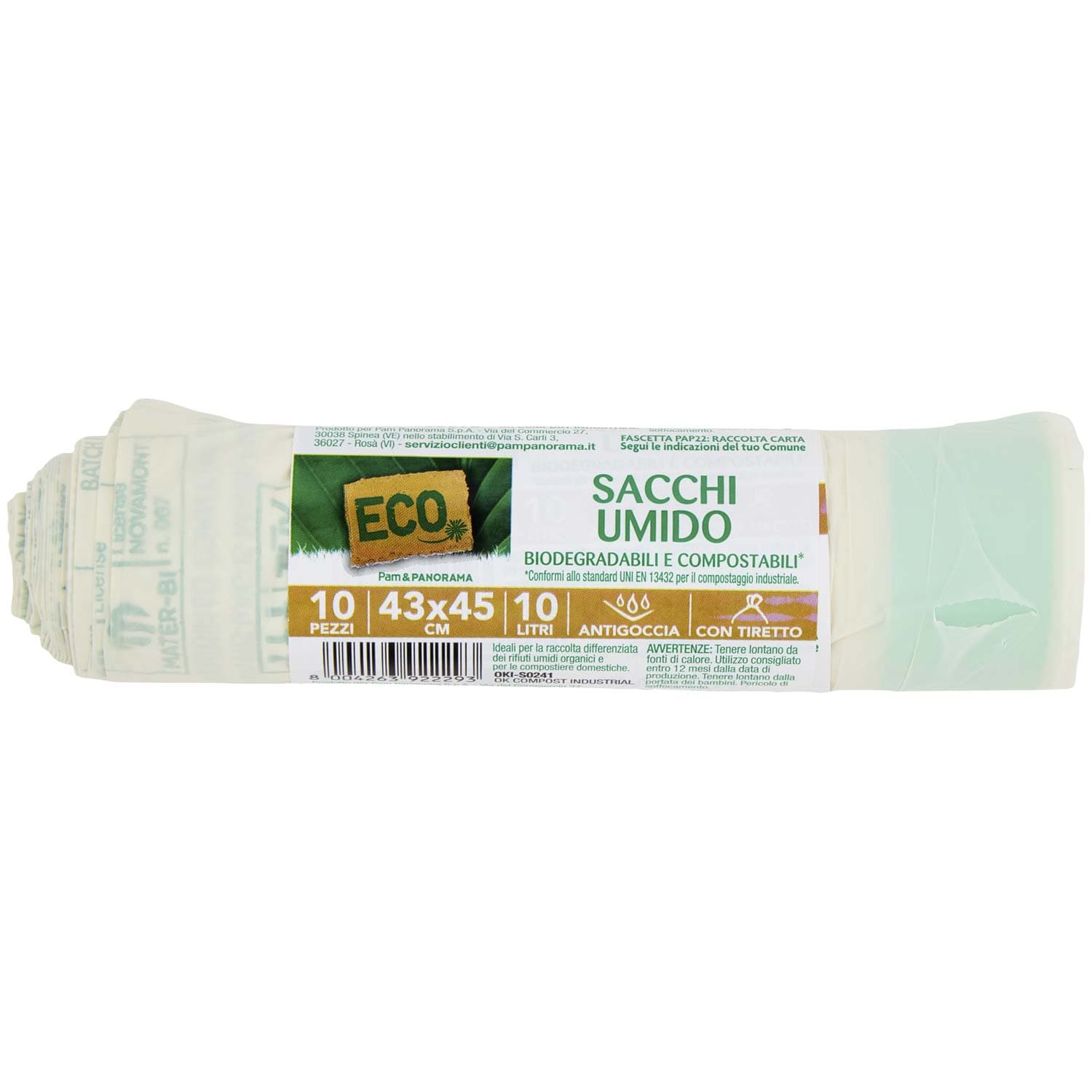 ECO Sacchi Umido Biodegradabili e Compostabili* 43 x 45 cm 10 Litri 10 pz – immagine 3