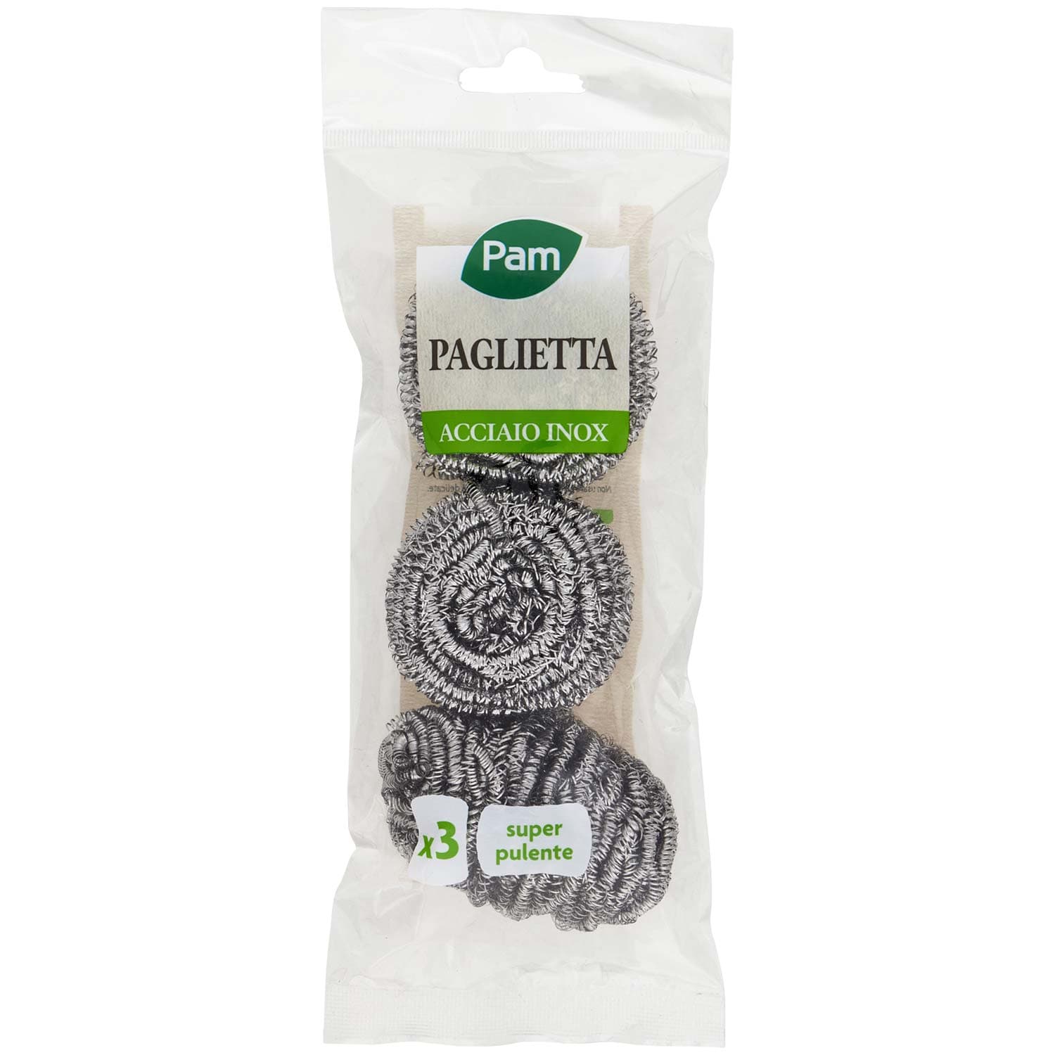 PAM Paglietta Acciaio Inox 3 pz – immagine 3