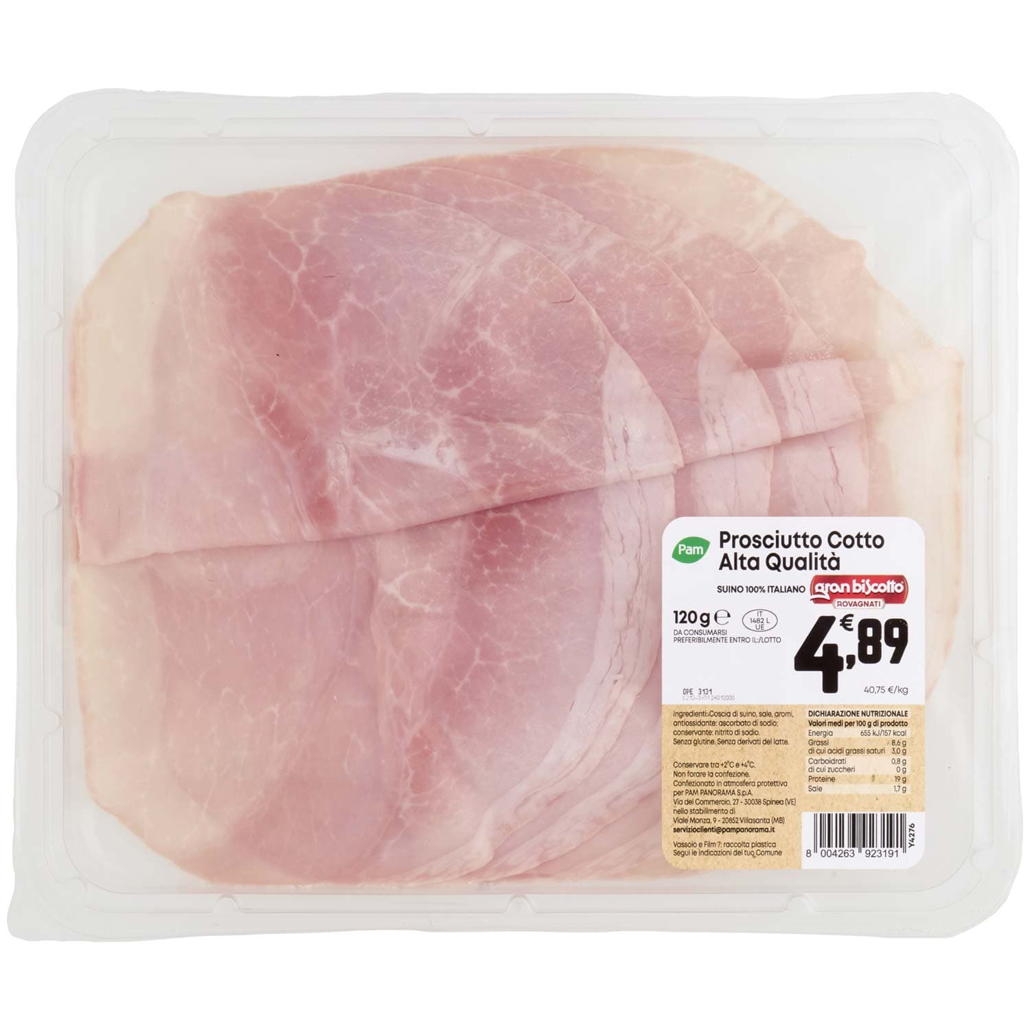 PAM Prosciutto Cotto Alta Qualità 120 g – immagine 3