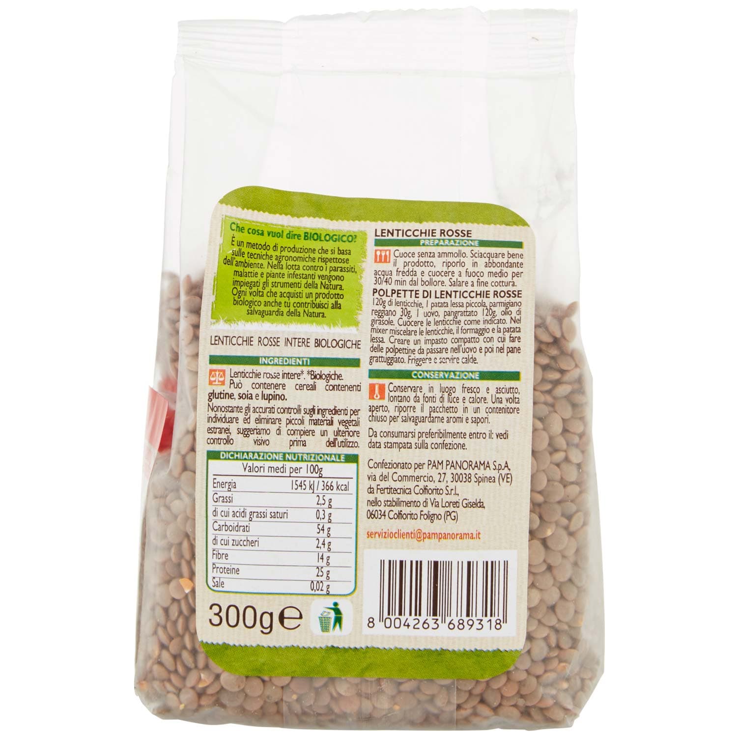 BIO Lenticchie rosse intere Biologiche 300 g – immagine 5