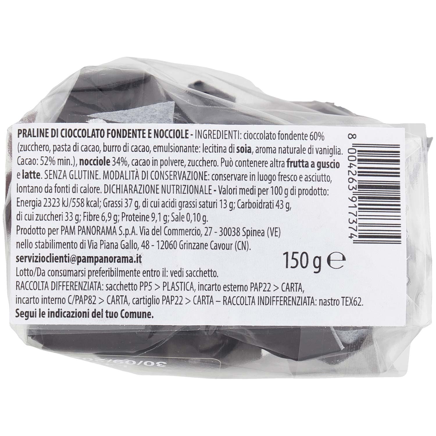 TESORI DELL'ARCA Tartufi Extrafondenti alle Nocciole 150 g – immagine 8