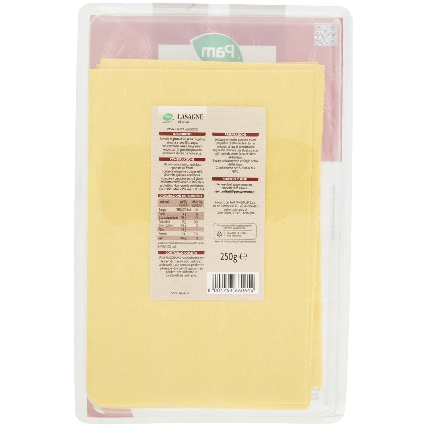 PAM Qualità per te Lasagne all'Uovo 250 g – immagine 5