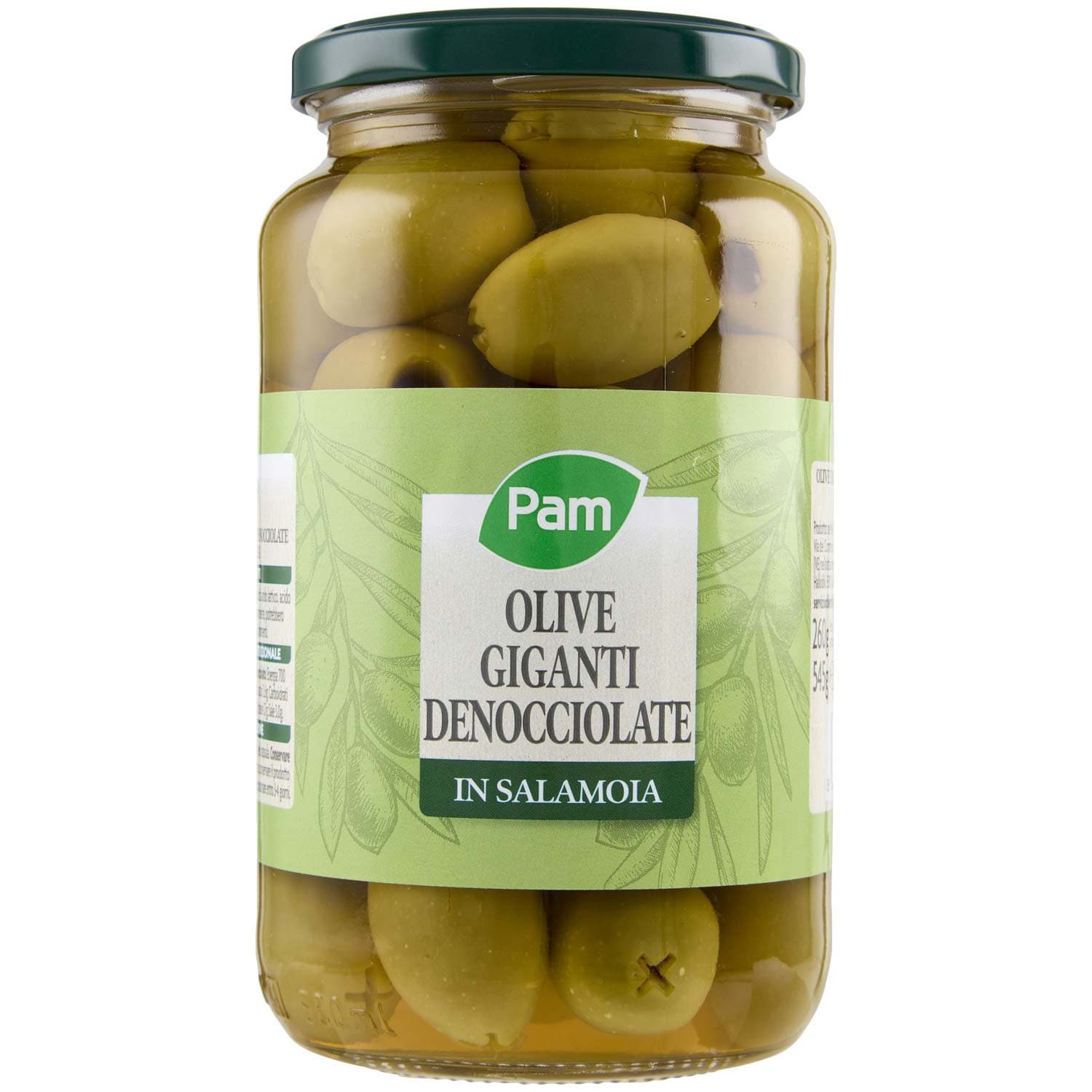 PAM Olive Giganti Denocciolate in Salamoia 545 g – immagine 3