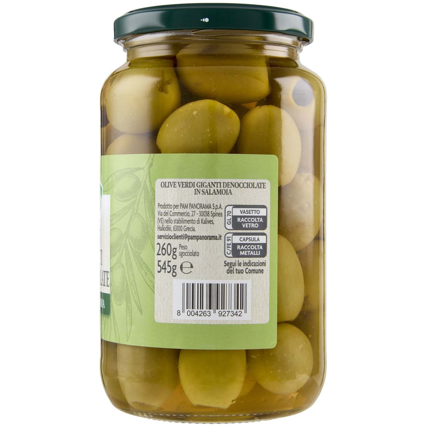 PAM Olive Giganti Denocciolate in Salamoia 545 g – immagine 6