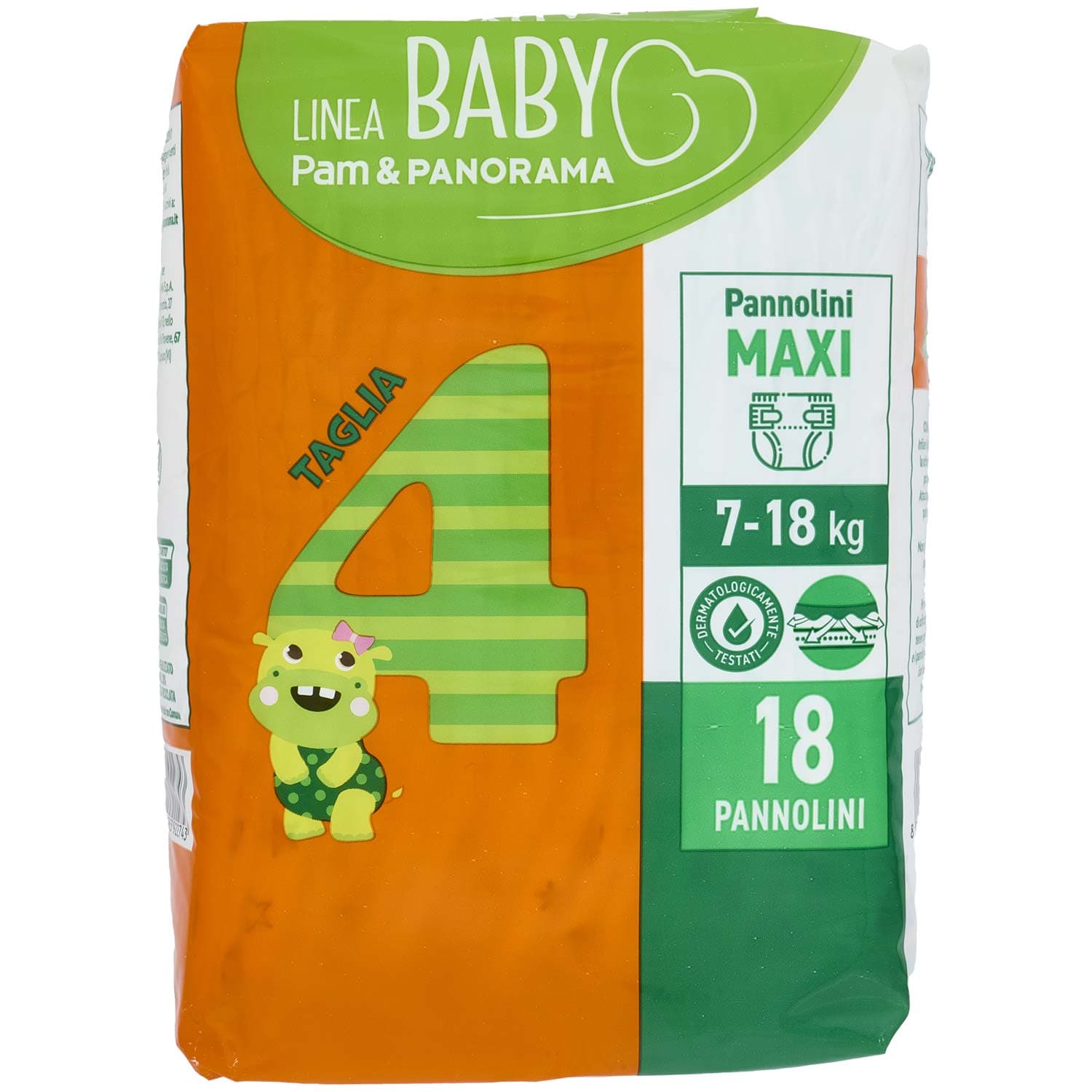 PAM PANORAMA Linea Baby Pannolini Maxi Taglia 4 7-18 Kg 18 pz – immagine 3
