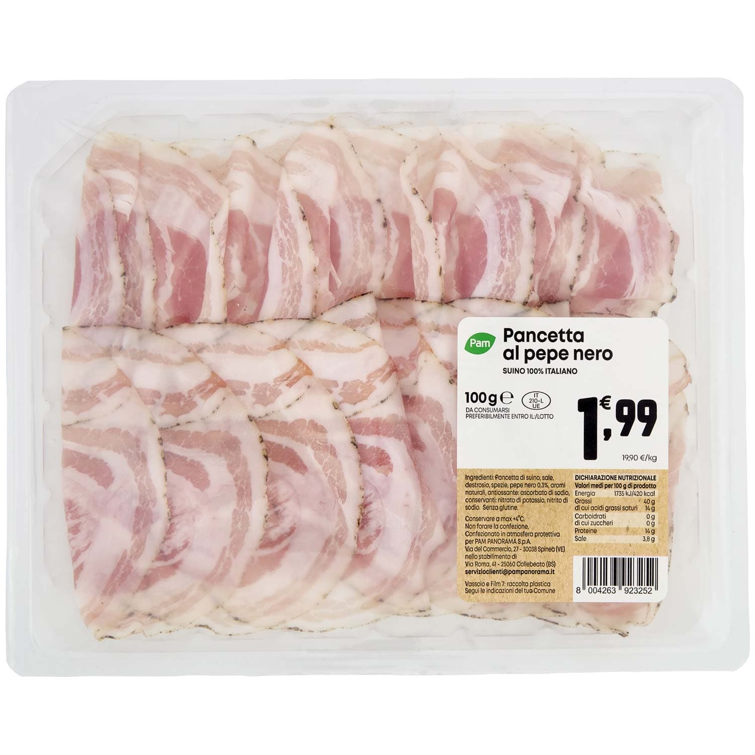 PAM Pancetta al pepe nero 100 g – immagine 3