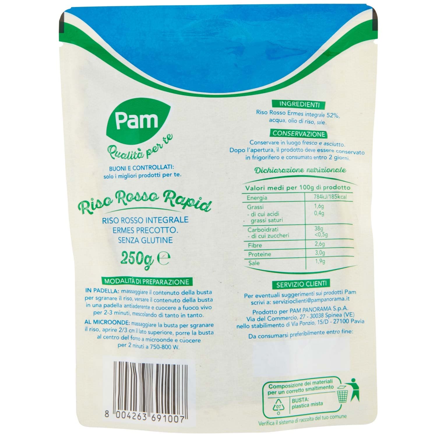 PAM Qualità per te Riso Rosso Rapid Integrale 250 g – immagine 5