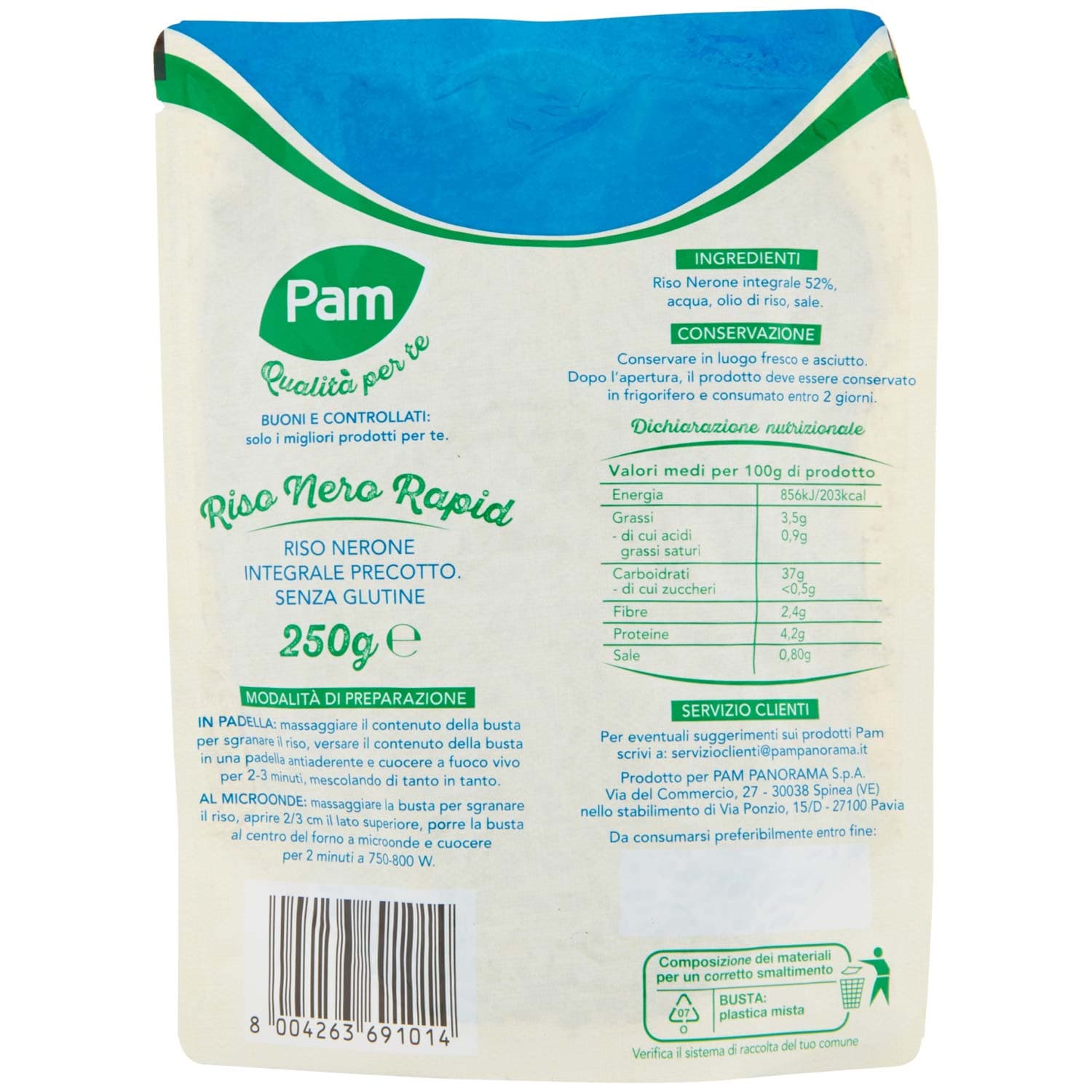 PAM Qualità per te Riso Nero Rapid Integrale 250 g – immagine 5