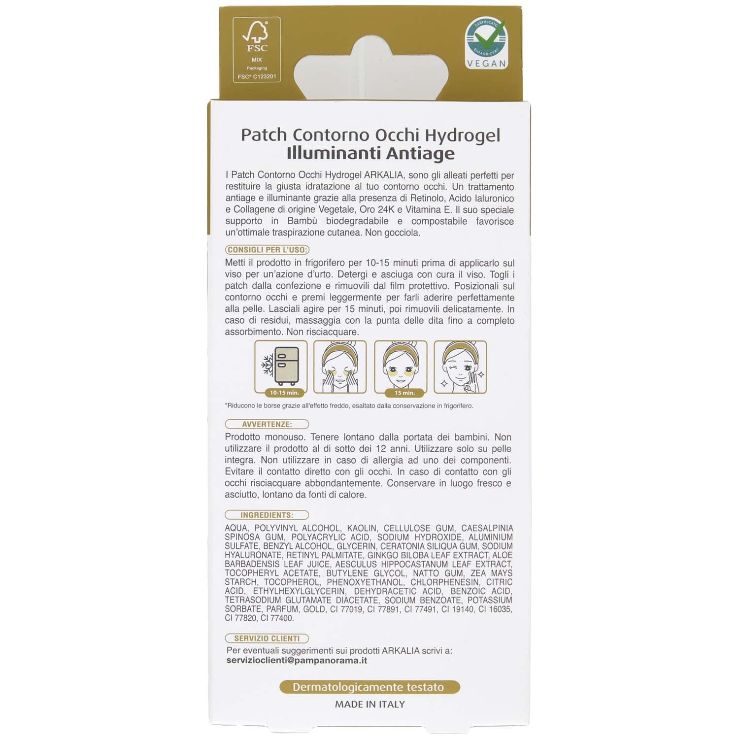ARKALIA Patch Contorno Occhi Hydrogel Illuminanti Antiage 1 pz – immagine 5