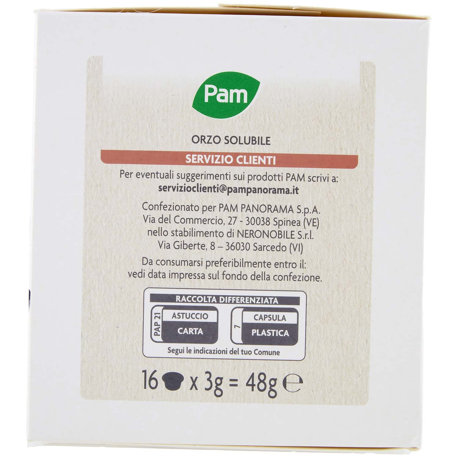PAM Caffè Capsule Orzo Intenso Compatibili Nescafè* Dolce Gusto* 48g (16x3g) – immagine 4